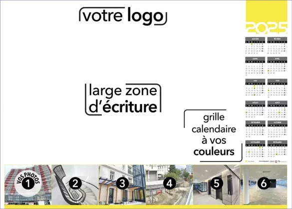 Sous-main calendrier bancaire cartonné personnalisé