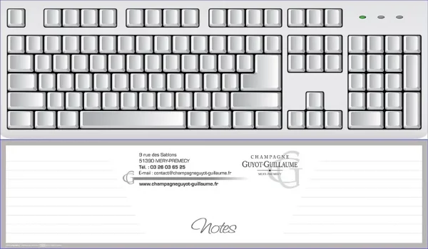 Sous-Main Clavier personnalisables Notes