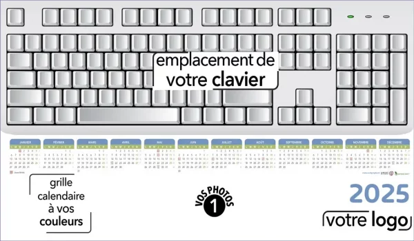 Sous-main clavier entièrement personnalisé