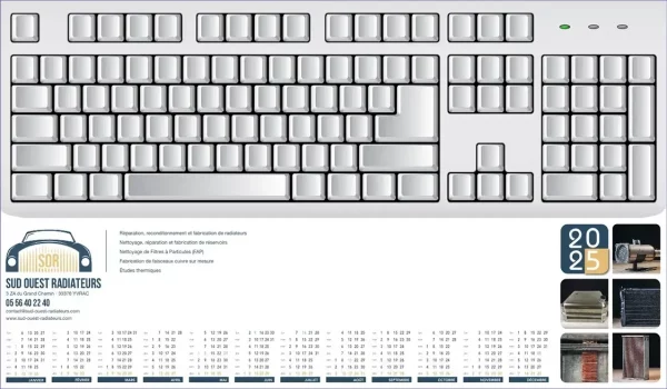 Sous-Main publicitaires Clavier entièrement personnalisable N°3