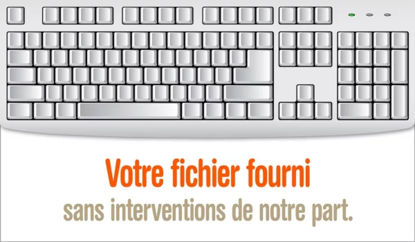 Sous-Main Clavier imprimé directement d'après votre fichier PDF