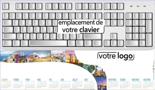 Sous-main personnalisé clavier ordinateur