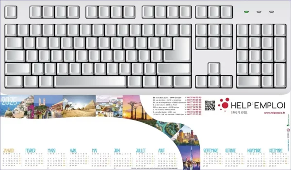 Sous-Main Clavier personnalisables Sérénité