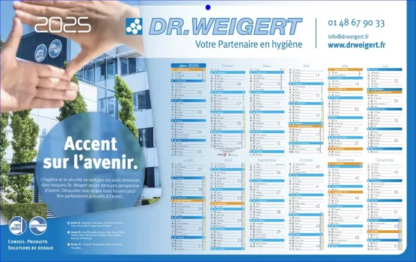 Calendriers 100% personnalisables N°28 - 12 mois sur une face