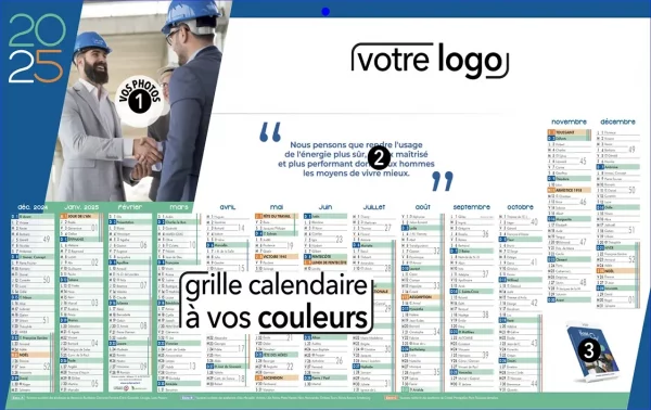 Impression calendrier promotionnel personnalisé pour les entreprises