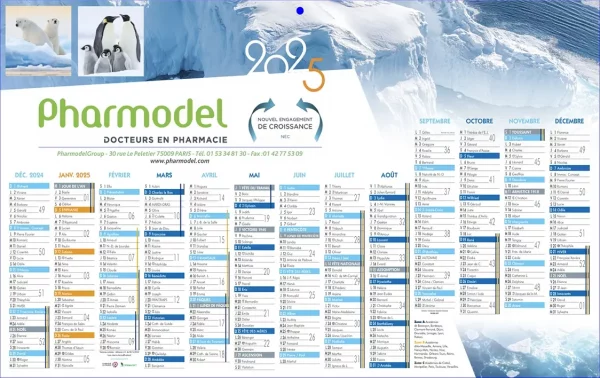 Calendrier Maxi-bancaire personnalisé Polaire 13 mois sur une face