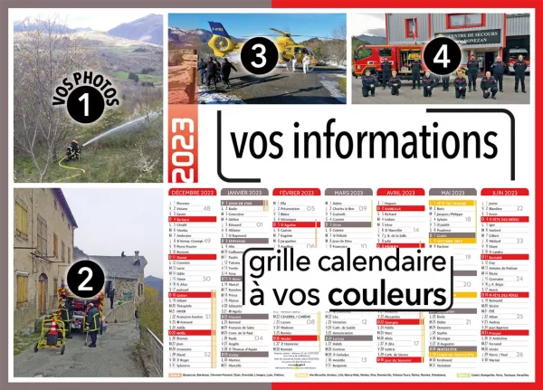 Imprimer calendriers pompiers